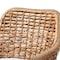 Baxton Studio Kyle Modern Bohemian Natural Brown Woven Rattan Dining Arm Chair with Cushion 212-12804-ZORO - alternate 8